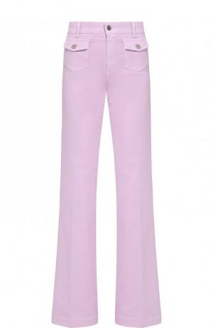 Расклешенные джинсы со стрелками и накладными карманами Stella McCartney. Цвет: светло-сиреневый