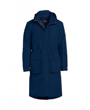 Мужская водонепроницаемая утепленная куртка для зимнего стадиона Squall Lands' End, синий Lands' End. Цвет: синий