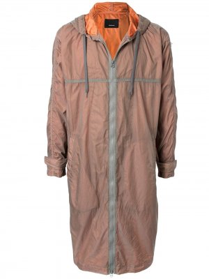 Длинная непромокаемая куртка 08Sircus. Цвет: коричневый