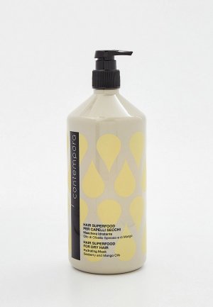 Маска для волос Barex Italiana Увлажняющая с маслом облепихи и манго, Dry Hair Hydrating Mask CONTEMPORA, 1000 мл. Цвет: прозрачный