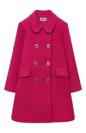 Шерстяное пальто Moschino. Цвет: розовый