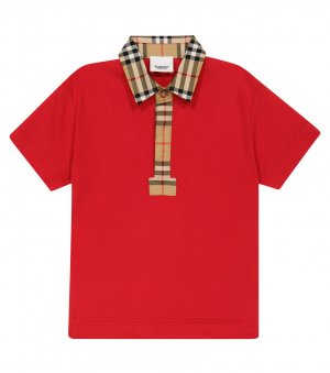 Рубашка поло из хлопка , красный Burberry