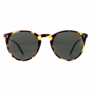 Круглые винтажные поляризованные солнцезащитные очки DTB Midnight Express, коричневый Oliver Peoples