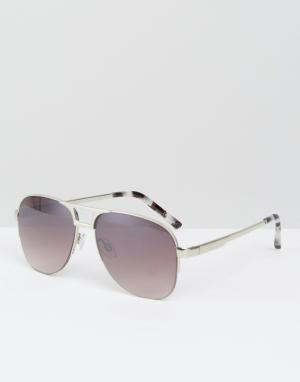 Солнцезащитные очки-авиаторы Lovin Somedays. Цвет: серебряный