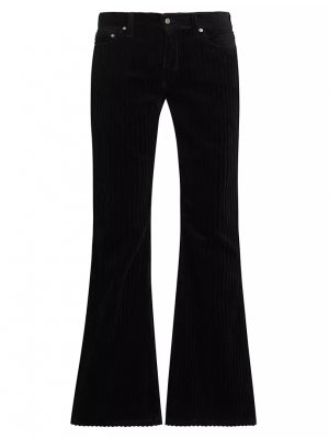 Вельветовые расклешенные джинсы Jimmy High Low с низкой посадкой , черный Coût De La Liberté
