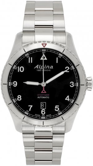 Серебряные автоматические часы Startimer Pilot Alpina