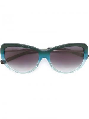 Солнцезащитные очки с градиентными линзами Jil Sander. Цвет: зелёный