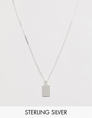 Серебряное ожерелье с солдатским жетоном -Серебряный Chained & Able