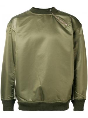 Джемпер в стиле куртки бомбер Digawel. Цвет: зеленый