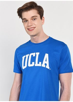 Мужская футболка с круглым вырезом со стандартным узором и принтом Ucla