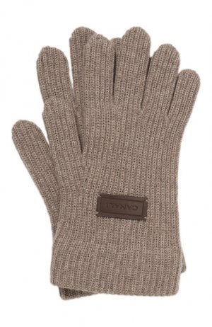 Шерстяные перчатки Canali. Цвет: бежевый