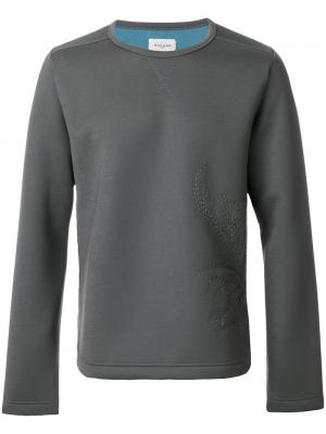 Embroidered sweatshirt Rochas. Цвет: серый