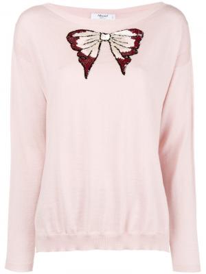 Декорированный свитер Blugirl. Цвет: розовый