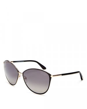 Поляризационные солнцезащитные очки Penelope «кошачий глаз», 59 мм , цвет Gold Tom Ford