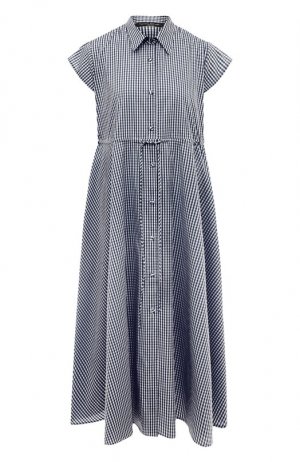 Хлопковое платье Pietro Brunelli. Цвет: чёрно-белый