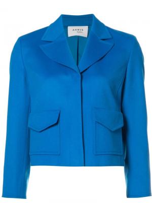Классический пиджак Akris Punto. Цвет: синий