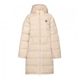 Подростковый пуховик Street Beat Basic Long Down Jacket Streetbeat. Цвет: бежевый