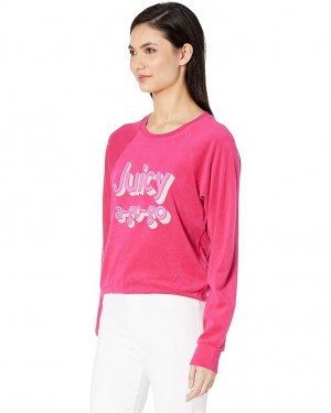 Пуловер Juicy A Gogo Microterry Logo Pullover, цвет Sweet Raspberry Couture