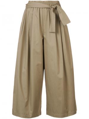 Укороченные брюки-палаццо Tome. Цвет: телесный