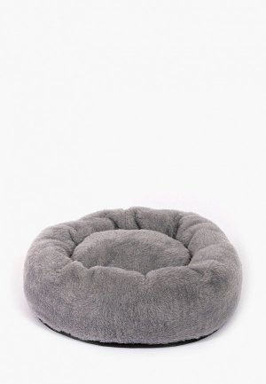 Лежак для животных Bigzu.ru Пончо Люкс 50*50 серый мех. Цвет: серый