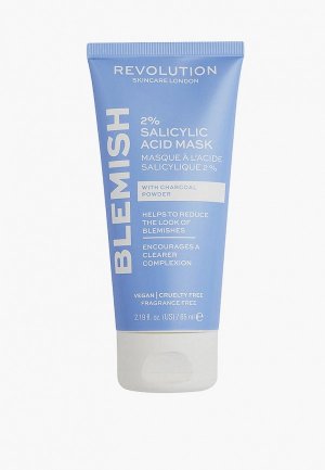 Маска для лица Revolution Skincare 2% Salicylic Acid BHA Anti Blemish Face Mask, 65 мл. Цвет: прозрачный