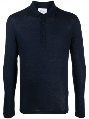 Трикотажная рубашка поло с длинными рукавами Dondup. Цвет: синий