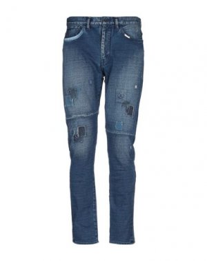 Джинсовые брюки KURO. Цвет: синий