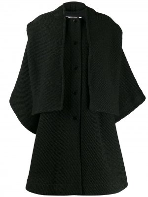 Фактурное пальто-кейп See by Chloé. Цвет: зеленый