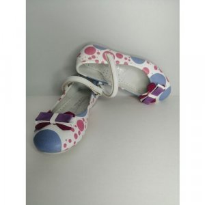 Туфли , натуральная кожа, размер 27, мультиколор Mini-Shoes. Цвет: белый/фиолетовый/розовый