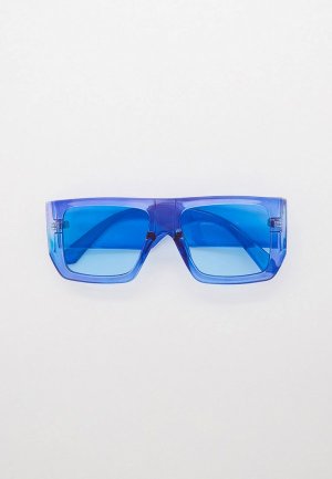 Очки солнцезащитные и цепочка Pabur. Цвет: голубой