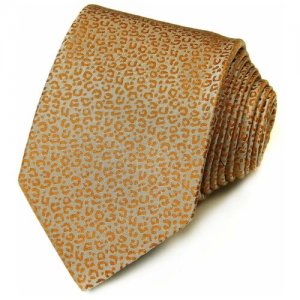 Серый галстук с дизайном золотисто-оранжевый леопард Kenzo Takada 826163