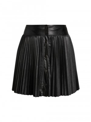 Плиссированная юбка из веганской кожи Anya , черный Ramy Brook