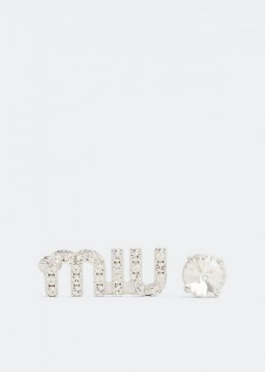 Серьги MIU Logo earring, серебряный