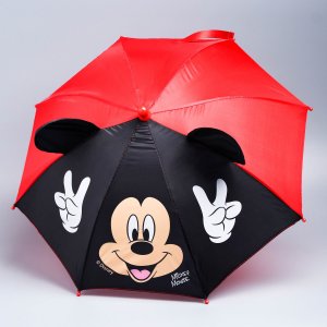 Зонт детский с ушами Disney. Цвет: черный, красный