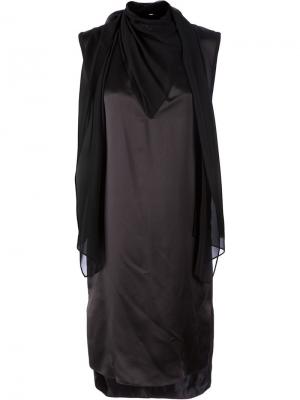 Платье с шалью из тюля Sharon Wauchob. Цвет: чёрный