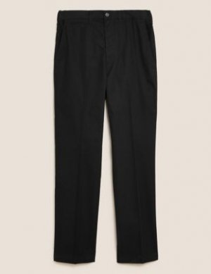 Легкие хлопковые брюки чинос, Marks&Spencer Marks & Spencer. Цвет: черный микс