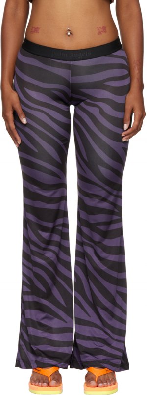 Черно-фиолетовые брюки Zebra Lounge Palm Angels