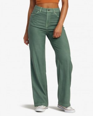 Расклешенные женские брюки Coco RVCA. Цвет: jade