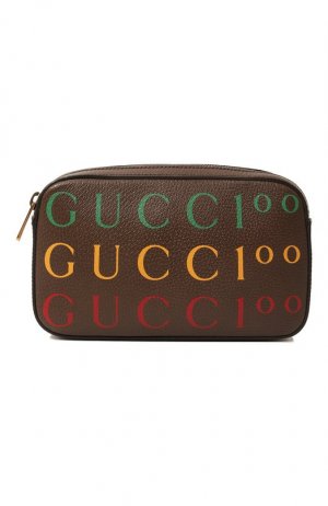 Поясная сумка Gucci. Цвет: коричневый