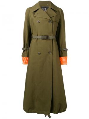 Двубортное пальто Bazar Deluxe. Цвет: зеленый