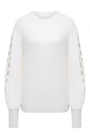 Шерстяной пуловер Chloé. Цвет: белый