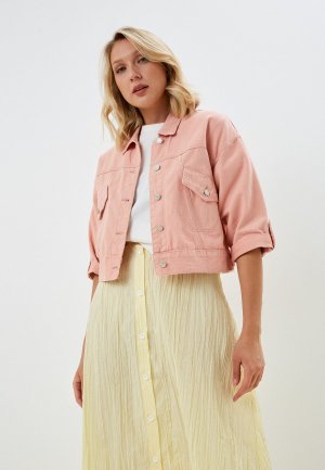 Куртка джинсовая Mossmore. Цвет: розовый