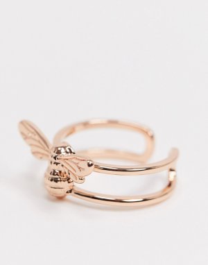 Кольцо цвета розового золота с пчелкой -Золотистый Olivia Burton