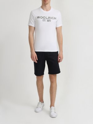 Хлопковая футболка Woolrich. Цвет: belyy