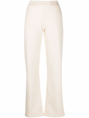 Расклешенные спортивные брюки с полоской Diag Off-White. Цвет: бежевый