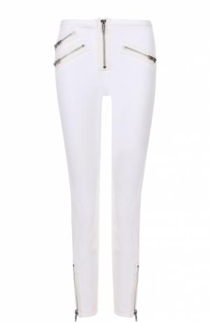 Укороченные джинсы-скинни с декоративными молниями 3.1 Phillip Lim. Цвет: белый