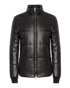 Кожаная куртка, 98T 3xl черный 10sei0otto. Цвет: черный