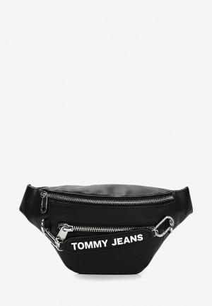 Сумка поясная Tommy Jeans TO052BWDQUX5. Цвет: черный