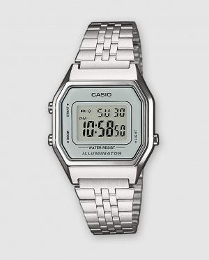 Collection LA680WEA-7EF Vintage Dig Женские часы среднего размера , серебро Casio