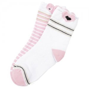 Носки детские, 2 пары PlayToday 120224010 Розовый 20. Цвет: розовый/белый